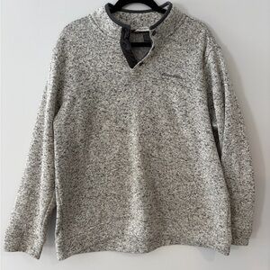 Eddie Bauer Men's Heathered Gray Crewneck Sweater